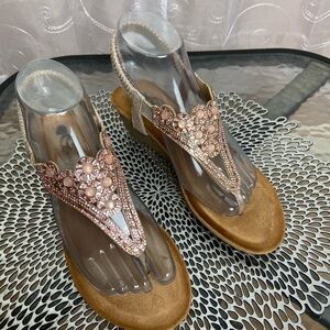 GC Shoes Embellished Sling Back Sandal NWOT , 7.5